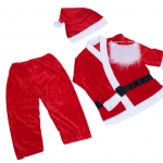 ชุดเซทซานต้าเด็กโต พร้อมหมวก สายเข็มขัด และหนวดปลอม