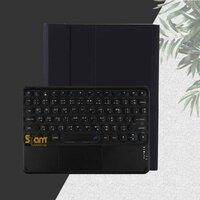 เคส iPad 9.7 2017/2018 Air 1/2 Pro 9.7 คีย์บอร์ด+ ทัชแพด (Keyboard) สีดำ+แป้นดำ