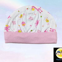 ATTOON หมวกเด็กอ่อน ผ้า COTTON 2ชั้น สีชมพู