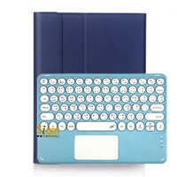 เคสคีย์บอร์ด + ทัชแพด เคส Samsung Galaxy Tab S7 11" Tab S8 11"" สีกรมแป้นฟ้า