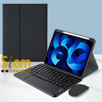 เคส iPad 10th (Gen 10) คีย์บอร์ด+ ทัชแพด(Keyboard) สีดำ+แป้นดำ+เมาส์ดำ