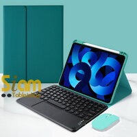 เคส iPad 10th (Gen 10) คีย์บอร์ด+ ทัชแพด(Keyboard) สีเขียว+แป้นดำ+เมาส์