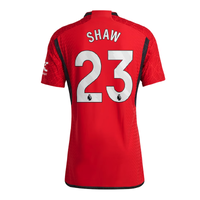 เสื้อแมนเชสเตอร์ ยูไนเต็ด 2023 2024 ทีมเหย้ารุ่นเวอร์ชั่นนักเตะ Home Authentic ติดชื่อเบอร์ Shaw 23 ของแท้