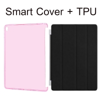 Smart Cover + TPU เคส iPad mini 4 TPU ชมพู + Cover ดำ