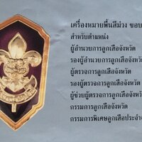 เครื่องหมายพื้นสีม่วง ขอบสีเหลือง
