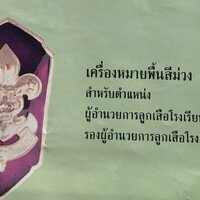 เครื่องหมายพื้นสีม่วง
