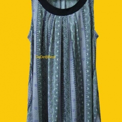 แถมให้คุณลี่ค่ะ D19:Vintage dress เดรสวินเทจแขนกุดลายลูกไม้สีขาวม่วงดำ❤