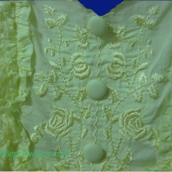 ขายแล้วค่ะ T6:2nd hand top เสื้อสายเดี่ยวสีเหลือง ปักลายดอกไม้❤