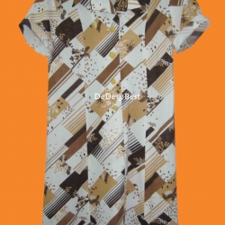 ขายแล้วค่ะ D18:Vintage dress เดรสวินเทจลายสีขาวน้ำตาล❤