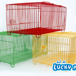 กรงเคลือบสี ทรงสี่เหลี่ยม ขนาดความกว้าง18 ความยาว28 ความสูง12 ซม.