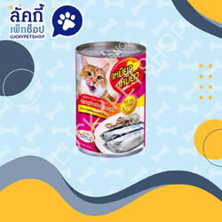 เพาซ์กระป๋อง เหมียวๆ รส ปลาทูน่าหน้ากุ้งในเยลลี 400g.