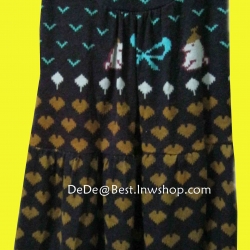 ขายแล้วค่ะ D13:2nd hand dress เดรสสั้นสีน้ำตาล แขนกุด ผ้าเนื้อนิ่ม ลายน่ารักค่ะ❤