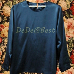 ขายแล้วค่ะ T42:Vintage top เสื้อวินเทจผ้าพริ้วสีดำแขนยาว❤