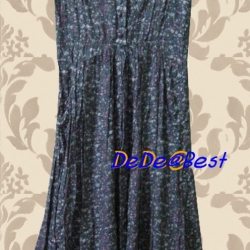 ขายแล้วค่ะ D12:Vintage dress เดรสวินเทจ ผ้าเบานิ่มใส่สบาย ลายดอกไม้เล็กๆ❤