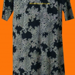 แถมให้คุณฐานิตค่ะ D8:Vintage dress เดรสวินเทจทรงตรง ลายสีน้ำตาลทอง❤