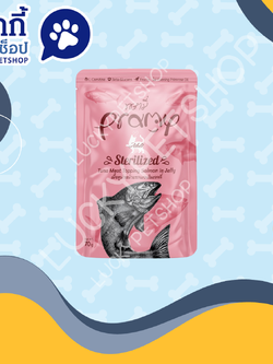 PRAMY พรามี่ อาหารเปียกแมว บำรุงสุขภาพ สูตรแมวโต รสทูน่าหน้าแซลมอนในเจลลี่ 70g.
