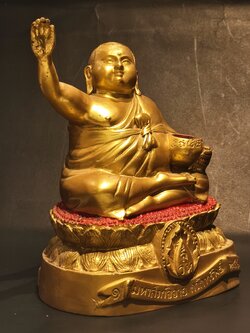 มหาสังกัจจายน์กวักทรัพย์ หน้าตัก 5 นิ้ว (เนื้อทองเหลือง)