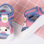 รองเท้ารัดส้น เปิดหน้าระบายอากาศ ลายหมีสีฟ้าอ่อนกุ้นชมพู Size 17-22