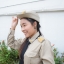 ( พรีเมี่ยม ตราเขลางค์เมืองเด็ก ) ชุดกากี ชุดข้าราชการสีกากี คอเชิ้ต แขนยาว สำหรับข้าราชการหญิง