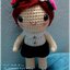 ตุ๊กตาถัก นักศึกษาสาว ขนาด 10 นิ้ว