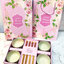 ของรับไหว้ ชุดชามตะเกียบญี่ปุ่น เซ็ทใหญ่ 4 เซ็ทในกล่องสีชมพู ลายกุหลาบ (SDU) 200.- /คาดริบบิ้น 220.-