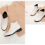รองเท้าบู๊ทสั้น สีขาว ซิปข้าง ประดับโบว์ด้านหลัง น่ารัก Size 32-48