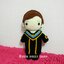 ตุ๊กตาถักรับปริญญาครุยราชภัฏเชียงใหม่ ขนาด 12 นิ้ว