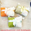 ของชำร่วยงานแต่ง กระเป๋าใส่เหรียญผ้ากระสอบ ทูโทน 2 สี ใบใหญ่ 9x11 ซม. คาดริบบิ้น ใส่ถุงพลาสติกแก้ว ใบละ 15.-