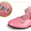 รองเท้าคัชชูเด็กหญิง หนังแก้วสีชมพู สายเพชร สวยหรู Size 21-37