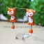 ต่างหูดินปั้น สุนัขจิ้งจอกสีส้ม Cutie orang fox