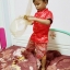 ชุดไทยเด็กชายแขนสั้น โจงกระเบน ผ้ามัน พร้อมผ้าคาดเอว Size 2-14