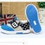 รองเท้าผ้าใบผ้าเด็ก รองเท้าผ้าใบเด็กผู้ชาย B.boy ดาวธงอเมริกา สีฟ้าเทาดำ Size 21-32
