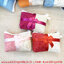 ของชำร่วยงานแต่ง กระเป๋าใส่เหรียญผ้ากระสอบ ทูโทน 2 สี ใบใหญ่ 9x11 ซม. คาดริบบิ้น ใส่ถุงพลาสติกแก้ว ใบละ 15.-