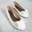 รองเท้าคัชชูหนังแก้วเด็กหญิงสีขาวครีม Sainte ประดับโบว์น่ารัก Size 36-42