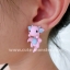 ต่างหูมังกรสีชมพู Pink dragon