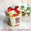 ของชำร่วยงานแต่ง ผ้าเช็ดผม ลายริ้ว ขนแกะ 12*29 นิ้ว (SU) ในกล่องหกเหลี่ยมลายดอกไม้ ราคาพิเศษ 35 บาท