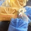 PROMOTION! ของรับไหว้ ผ้าแพร จับจีบใส่ถุงผ้าโปร่ง ชุดละ 120.-/ จับจีบ ใส่ถุงผ้าติดโบว์ 130.-