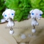 ต่างหูกระต่ายลอปสีขาว Bunny Lop white Earrings