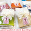 ของชำร่วยงานแต่ง ถุงผ้าฝ้ายก้นกระสอบ 9*12 นิ้ว คาดริบบิ้น (SU) สั่งซื้อขั้นต่ำ 100 ชิ้น ใส่ถุงพลาสติกแก้ว 28.- /ถุงผ้า 33.-
