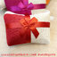 ของชำร่วยงานแต่ง กระเป๋าใส่เหรียญผ้ากระสอบ ทูโทน 2 สี ใบใหญ่ 9x11 ซม. คาดริบบิ้น ใส่ถุงพลาสติกแก้ว ใบละ 15.-