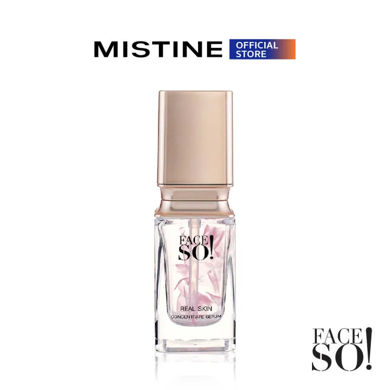 Mistine FACE SO real skin concentrate serum ผิวดูอ่อนเยาว์ นานเท่านาน ด้วยเซรั่มโสมแดงจากเกาหลี เฟส โซ เรียล สกิน เซรั่ม